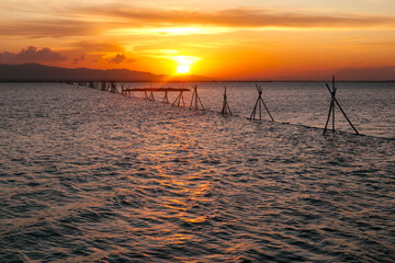 Sunset Over Lake in Indonesia, Gorontalo