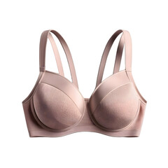 Modern women's bra isolated PNG, realistic 3D render with soft fabric, padded cups, elastic straps, seamless lingerie design, high-resolution fashion mockup


