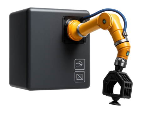 Automated sorting system with a robotic arm and suction gripper for parcel sorting in a logistics hub