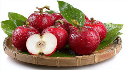 Fresh Rose Apples With Dewy Surface
