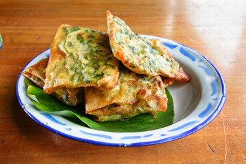 Traditional Indonesian fried snack called 