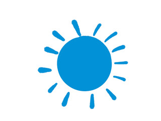 Sun, A set of summer illustrations, cute hand drawn stickers