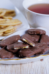 Bananas in chocolate