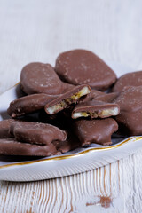 Bananas in chocolate