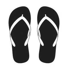 Pair of flip flops isolated on transparent background