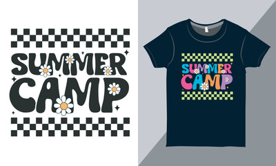Summer Retro Groovy Shirt Design Vector, Summer Typography Shirt, Lettering Design