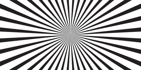 Black and White Sunburst Pattern,Striking image featuring sharp radiating lines in black and white creating a stark pattern.
