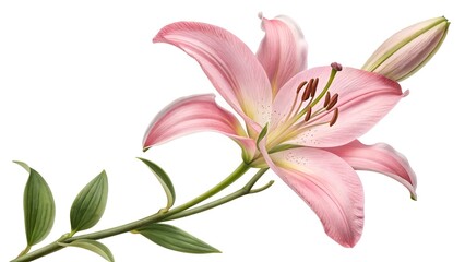Fototapeta premium gloriosa superba exotic flower watercolor
