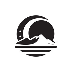 desert vector silhouette clip art logo design illustration