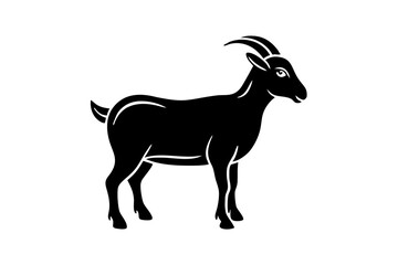 Goat silhouette vector illustration