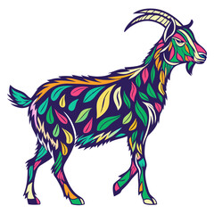 Goat silhouette vector illustration