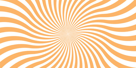 Obraz premium Vector Abstract orange sun rays and sunburst,Vector illustration. Sun beam ray sunburst pattern background. Retro bright backdrop.