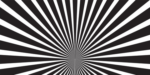 Black and White Sunburst Pattern,Striking image featuring sharp radiating lines in black and white creating a stark pattern.