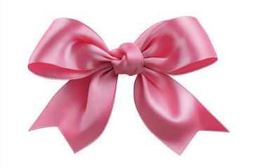 Fototapeta premium Puffy Pink Ribbon Bow With Rounded Edges