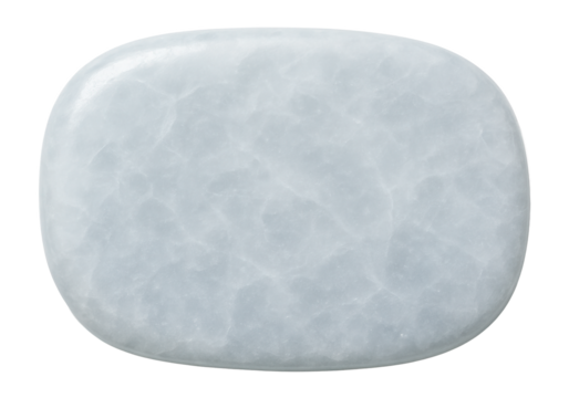 Smooth rectangular gray soap bar with a marbled texture on transparent background.