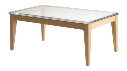 Low table with a transparent acrylic top, allowing for tracing activities in a home art studio setup.