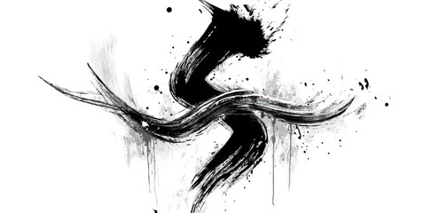 Abstract monochrome swirling design (1)