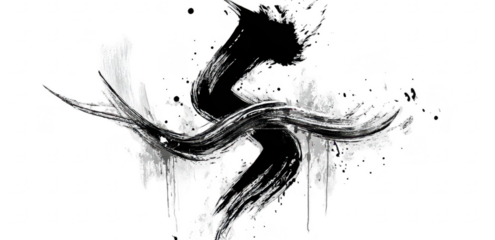 Abstract monochrome swirling design (1)