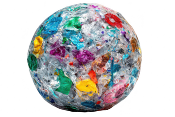 Plastic-filled globe