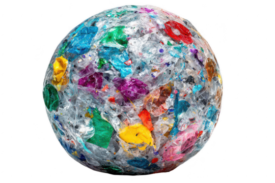 Plastic-filled globe