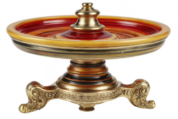 Ornate, decorative,  spinning top-like dish