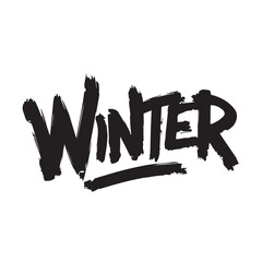 Winter black illustration 