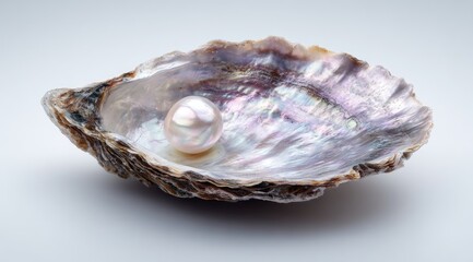 Pearl nestled in a delicate oyster shell