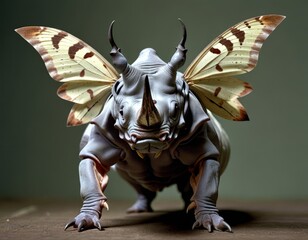 Hybrid animal between kangaroo and moth.