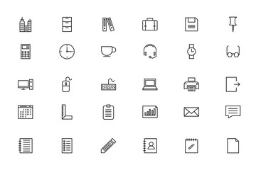 Office and work icon set