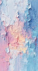 Abstract pastel painting with textured brushstrokes