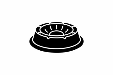 Dog Bowl silhouette vector illustration