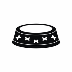 Dog Bowl silhouette vector illustration