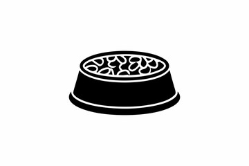 Dog Bowl silhouette vector illustration