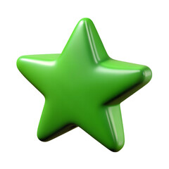 Obraz premium Green 3D Star Icon