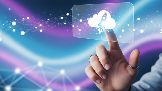 Man holding a glowing light bulb