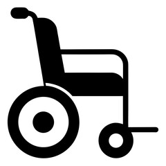 Disability Cart icon silhouette vector illustration