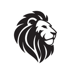 Roaring wild lion head tattoo vector illustration