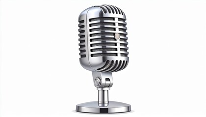Fototapeta premium Vintage Silver Microphone