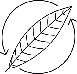 Zero Waste Line Icon. sustainability outline vector illustration