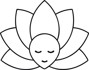 Mental health icon. meditation, vector illustration on white background