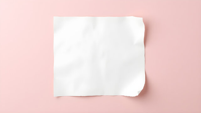 Single sheet of paper mockup with curled edge, on solid color background
