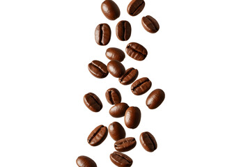 Obraz premium Roasted Coffee Beans in Motion A Cascade of Aroma