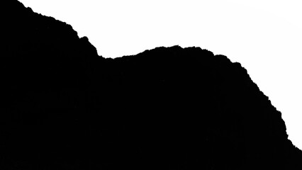 Rough and soft white torn paper pieces isolated on black background. Space for text, space for...