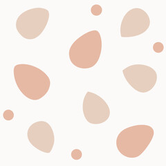 Abstract Pastel Pink and Beige Organic Shapes Seamless Pattern Background