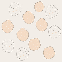 Abstract Beige and White Irregular Shapes Pattern Background Design