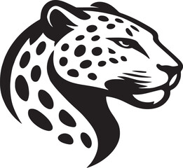  leopard head silhouette vector art illustration © SN Asif