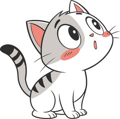 Obraz premium Cute Cat Vector art for your print design