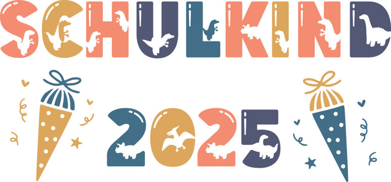 Deutsche Plotterdatei Schulkind, Schulkind 2025, Schule, Schulanfang , Schulstart ,Einschulung Geschenk.