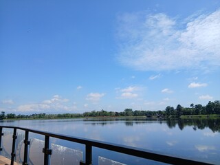 wooden bridge over the river