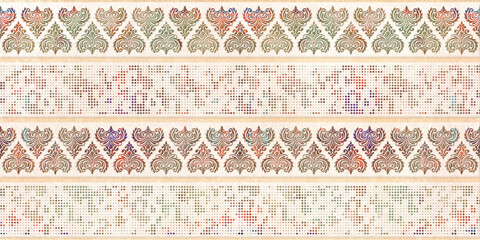Multicolor Ceramics Digital Tiles, Seamless Decor Design for Bathroom, Kitchen, Living Room...